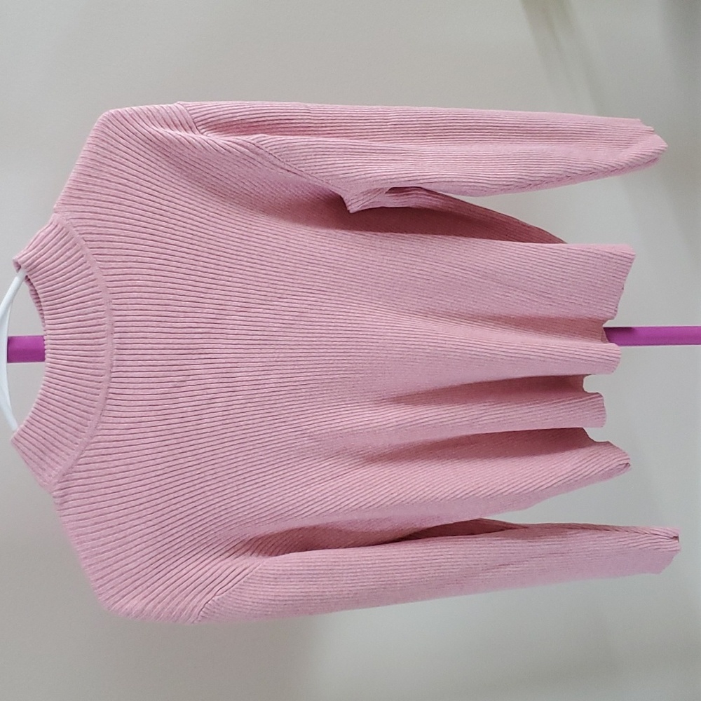 Karen Scott Pink Long Sleeve Cotton Sweatshirt sz L